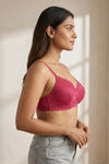 Zivame Padded Non Wired 3/4th Coverage Lace Bra - Love Potion — thumbnail 3